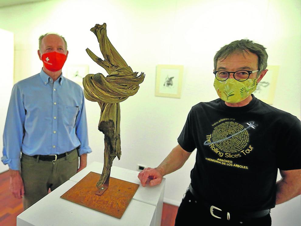 Bernardo Más y Miguel Ortega, en la exposición.