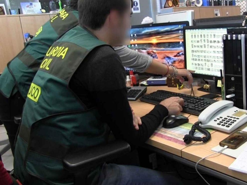 Una unidad de delitos informáticos de la Guardia Civil