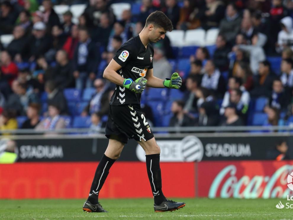 Juan Pérez, portero de Osasuna