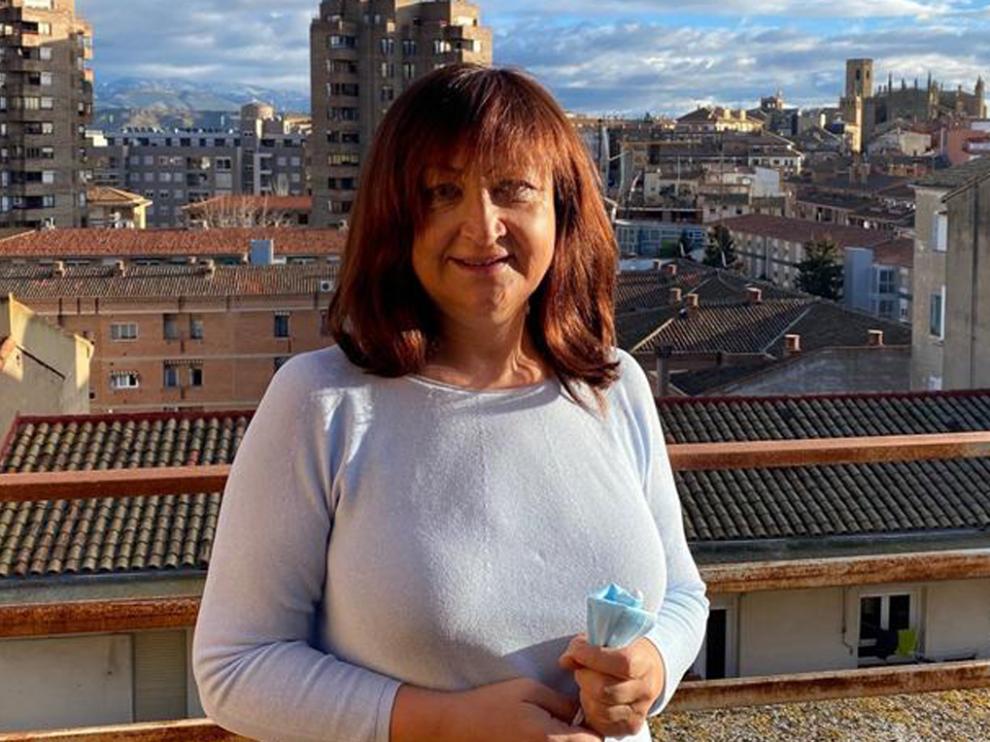 La presidenta de Feaccu-Huesca, Trinidad Valdovinos.