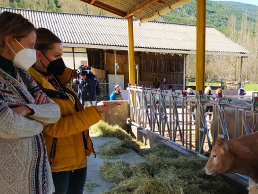 Díaz visitó la finca la garcipollera acompañada por los directores gerentes y de investigación del Cita.