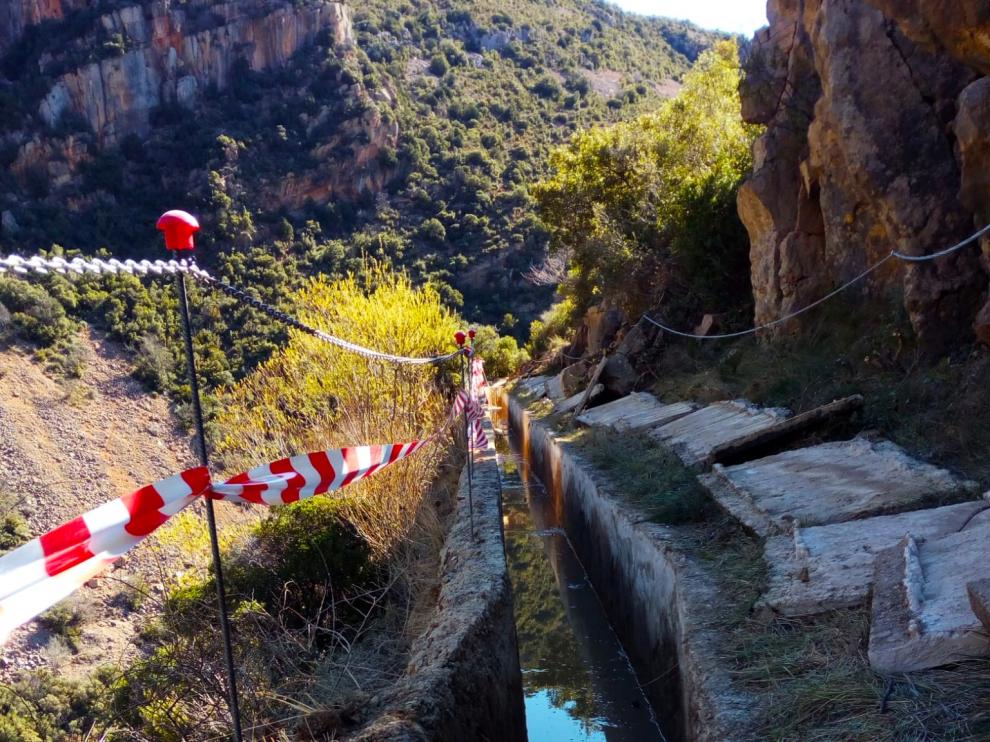 Arrancan las obras en el Canal de la Almunia.