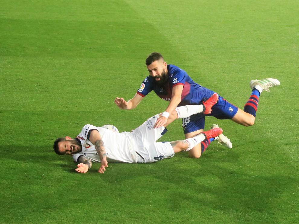 El partido Huesca-Osasuna, foto a foto.