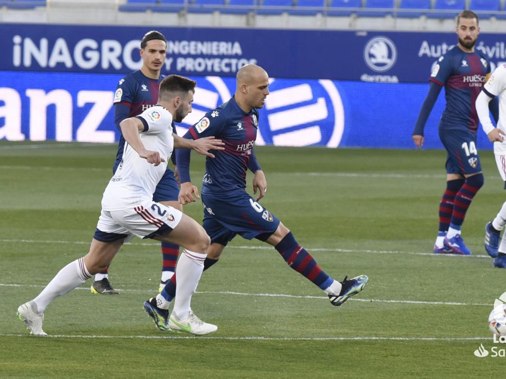 Sandro y Seoane, ayer ante Osasuna.