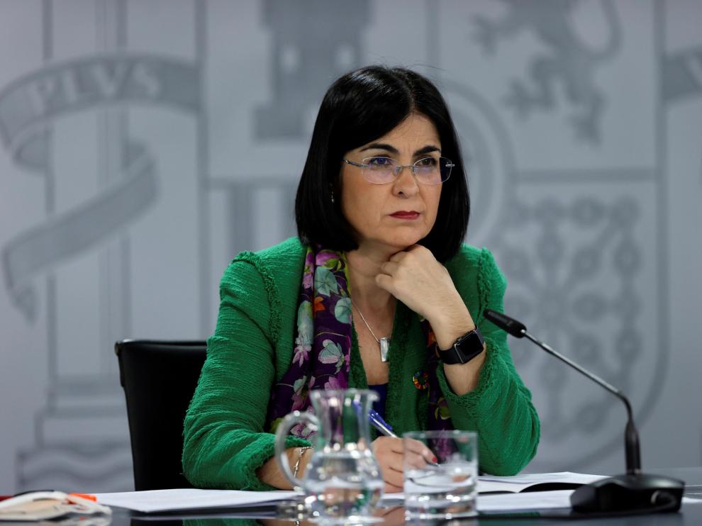 Carolina Darias en rueda de prensa este lunes.
