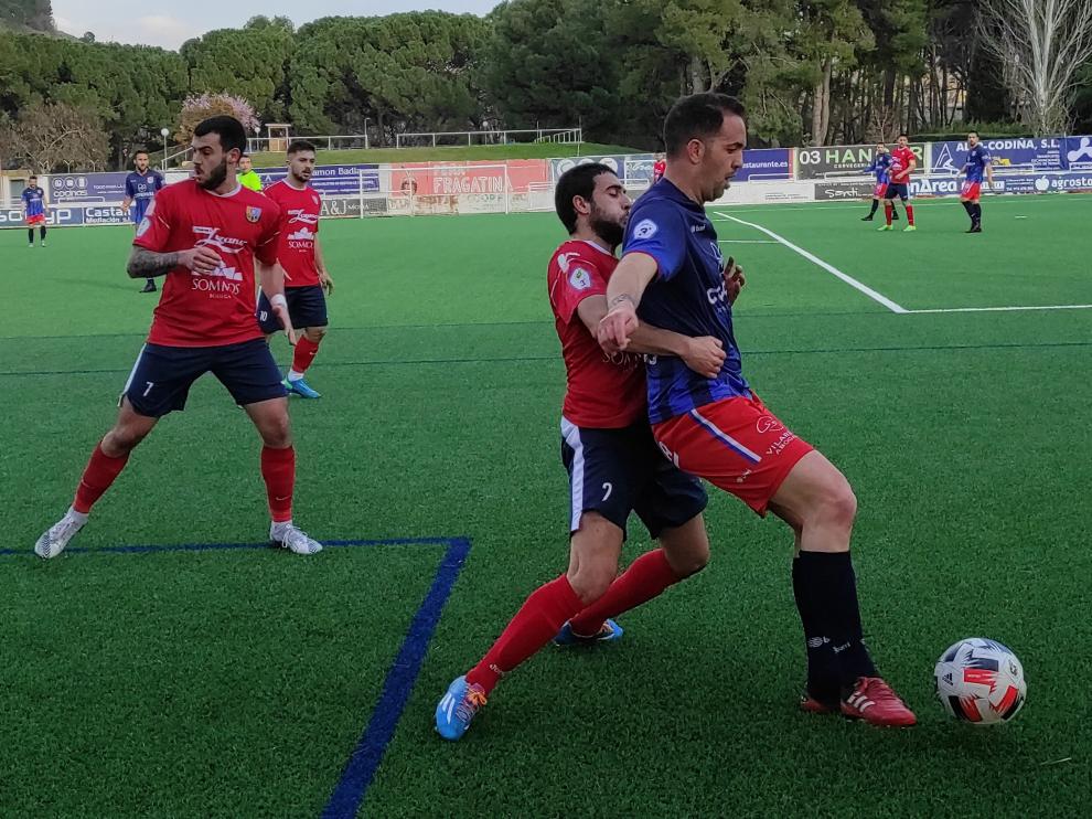 Imagen del partido que ha disputado el Atlético Monzón esta temporada en Fraga.