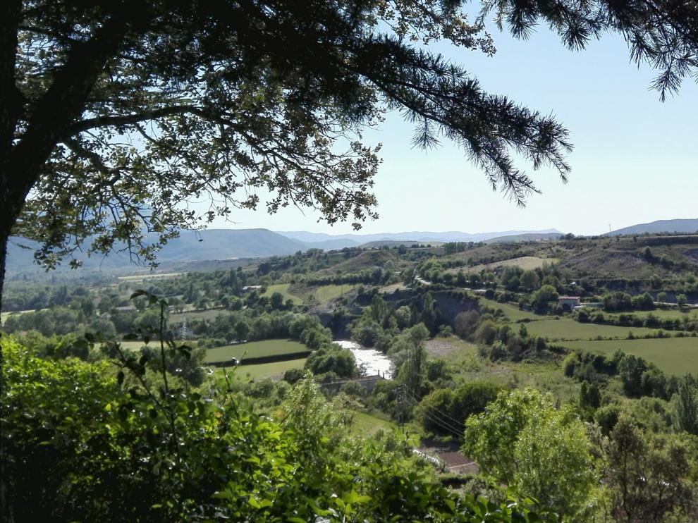 Zona donde se levantaría la variante desde el paseo de la Cantera de Jaca.