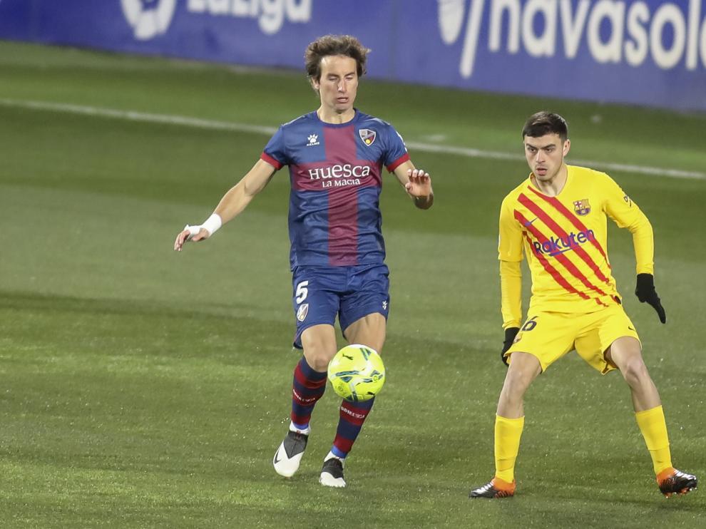 Pedro Mosquera contra el FC Barcelona