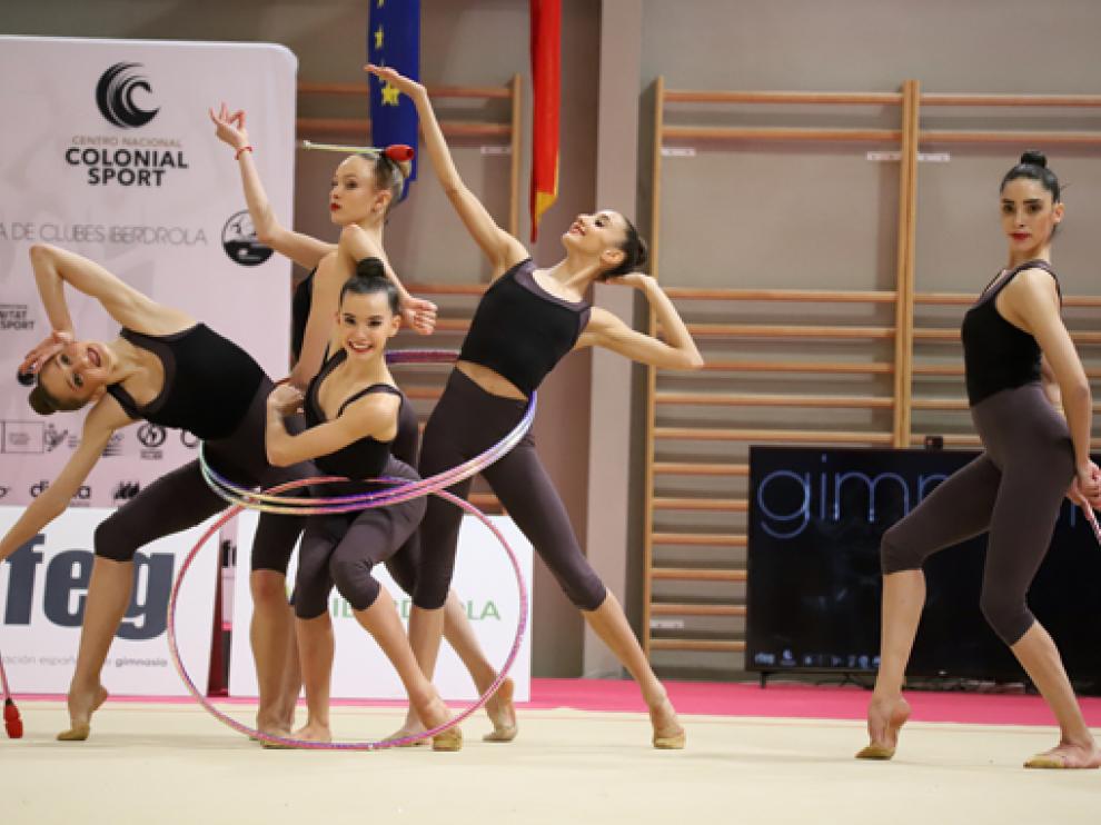El equipo de gimnasia rítmica de España logró una puntuación de 33,150.