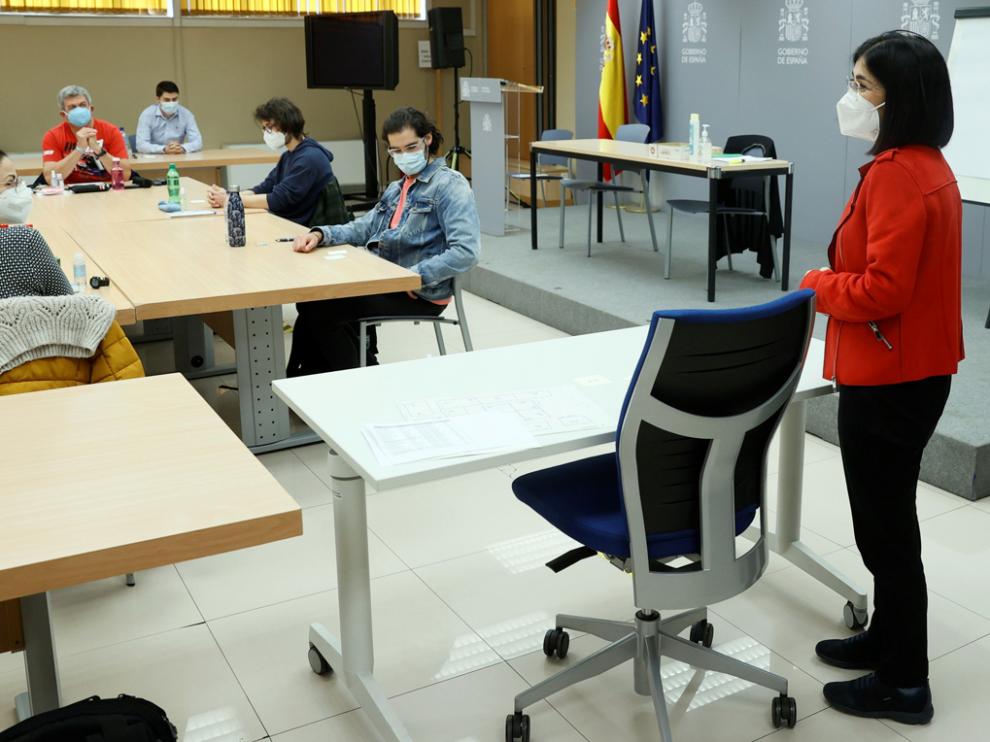 Darias visitó el viernes en Madrid a los aspirantes a las plazas de Formación Sanitaria Especializada.