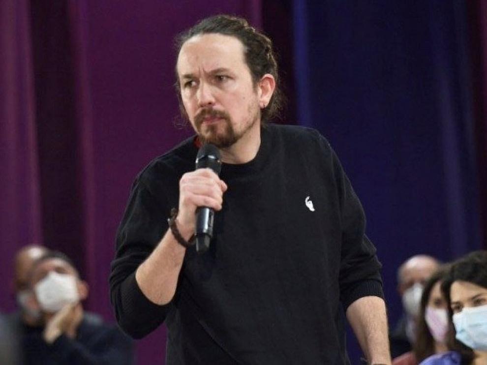 Pablo Iglesias, en un mitin en Madrid.