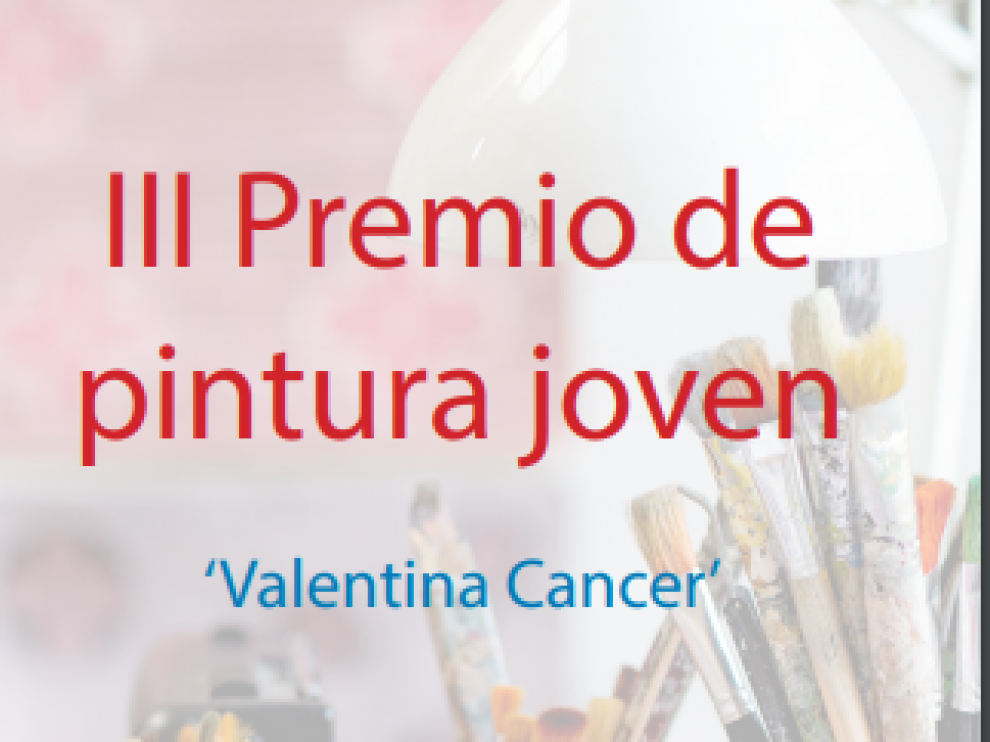 Cartel del III Premio de Pintura Joven 'Valentina Cancer' de Barbastro.