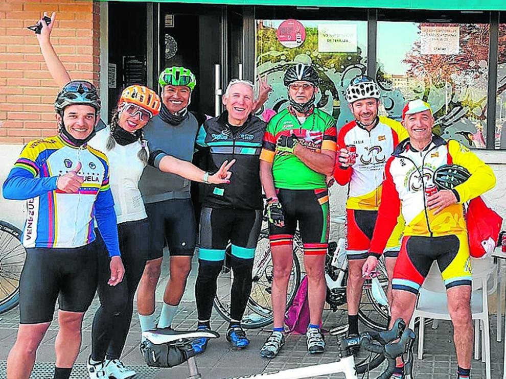 Algunos de los 44 participantes en la Brevet ‘Hoya de Huesca’.