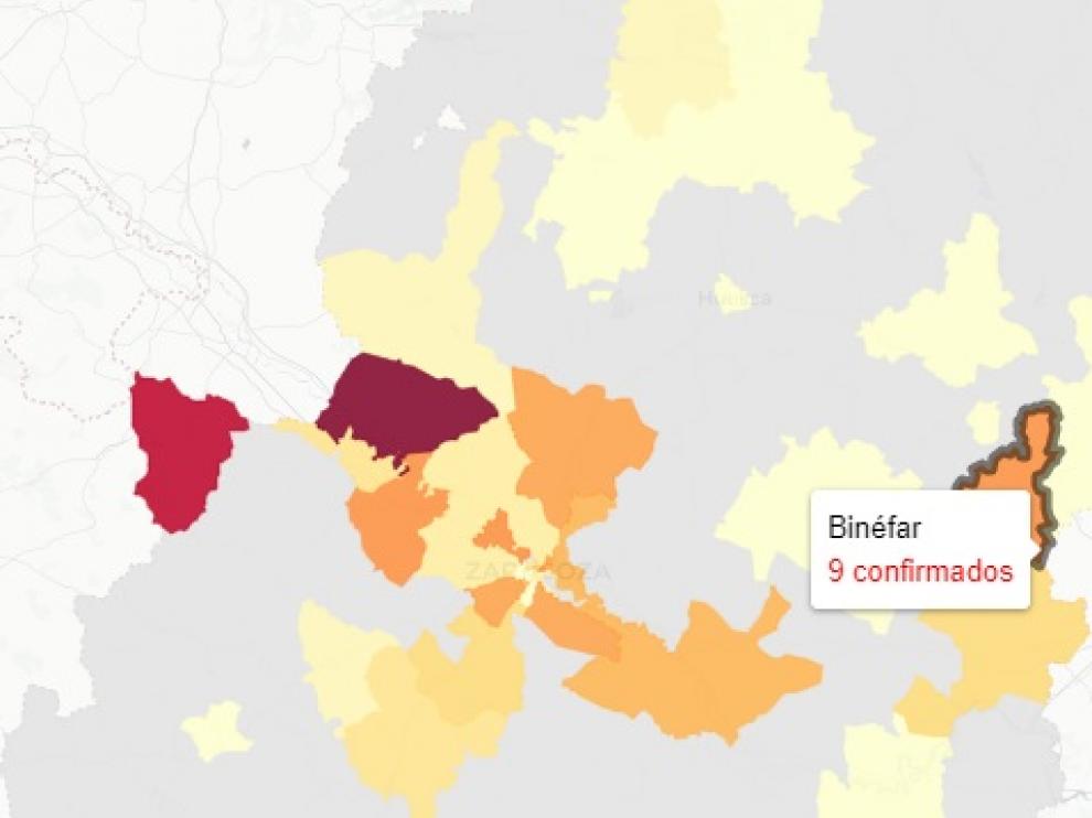 Mapa de contagios de covid publicado este martes 6 e abril