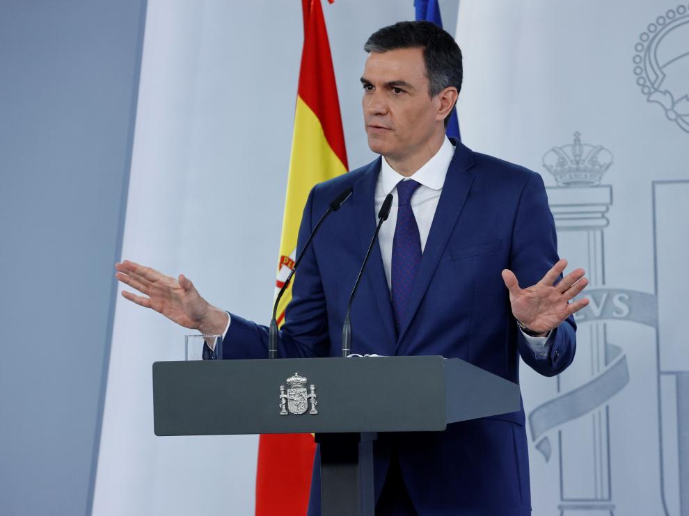 Pedro Sánchez tras el consejo de ministros