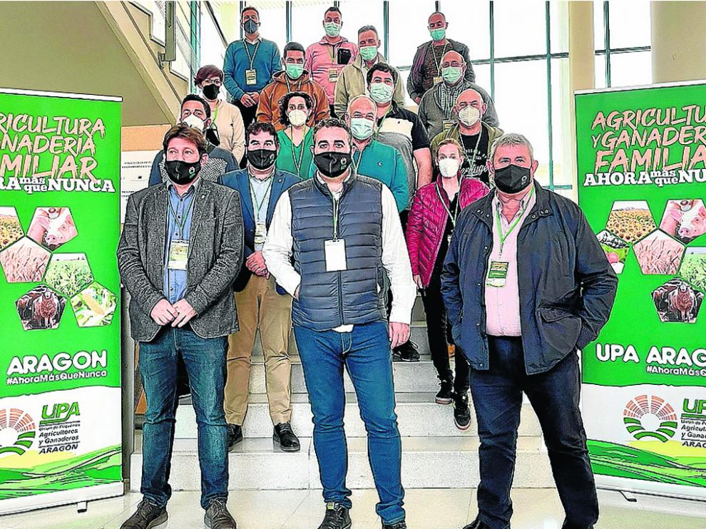 Componentes de la nueva ejecutiva de UPA Aragón.