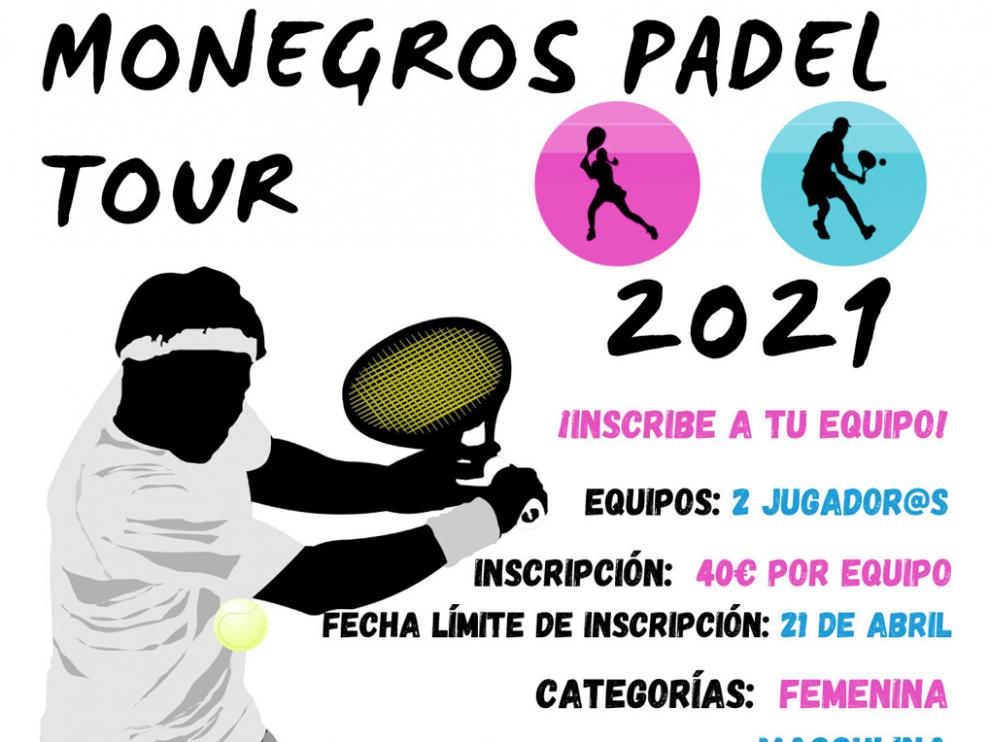 Cartel del torneo comarcal de Pádel