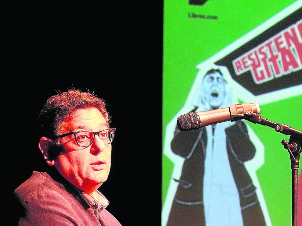 Nicolás Jiménez, este jueves, en Huesca.