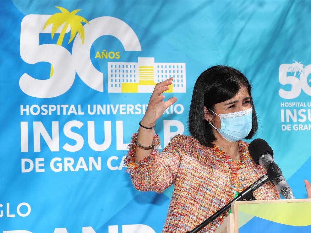 Darias ha visito este sábado el Hospital Universitario Insular de Gran Canaria.