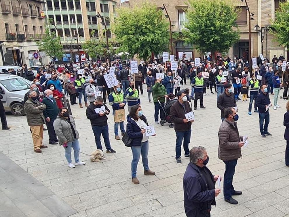 Manifestación de Ferroatlántica del Cinca este sábado en Monzón.