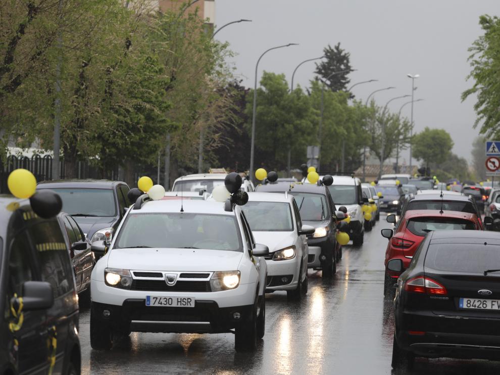 La caravana llevada a cabo por los interinos ha recorrido las calles de la ciudad