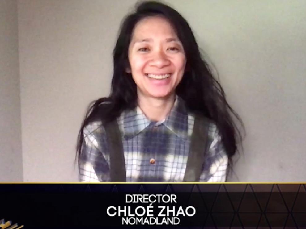 Chloé Zhao recibió el premio a la Mejor dirección por ‘Nomadland’.