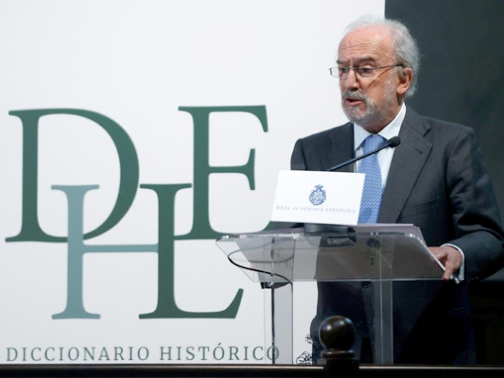El director de la RAE, Santiago Muñoz Machado, inaugura la presentación de las novedades concernientes al Diccionario histórico de la lengua española (DHLE)