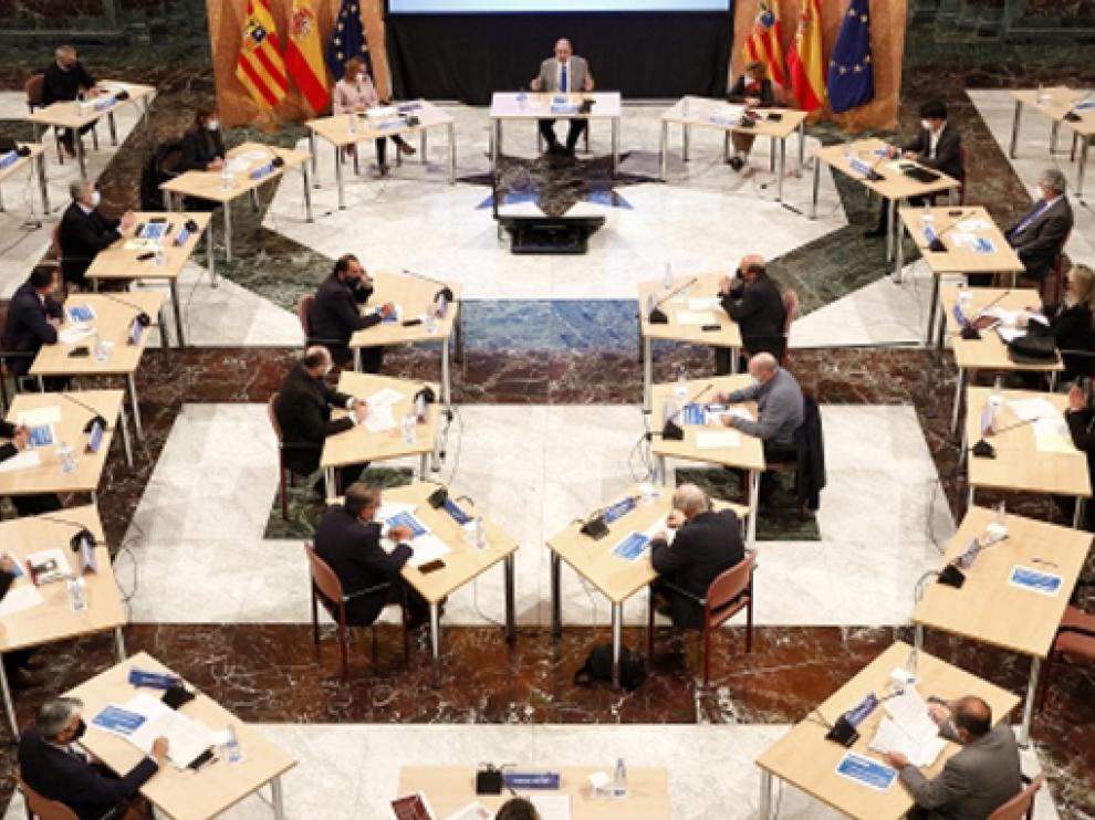 Javier Lambán preside la Mesa de Sanidad de los proyectos que optan a los fondos UE Next Generation