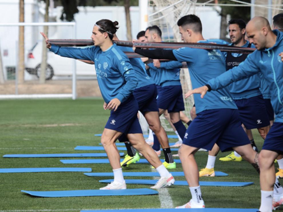 El Huesca tuvo ayer su penúltimo entrenamiento de la semana.