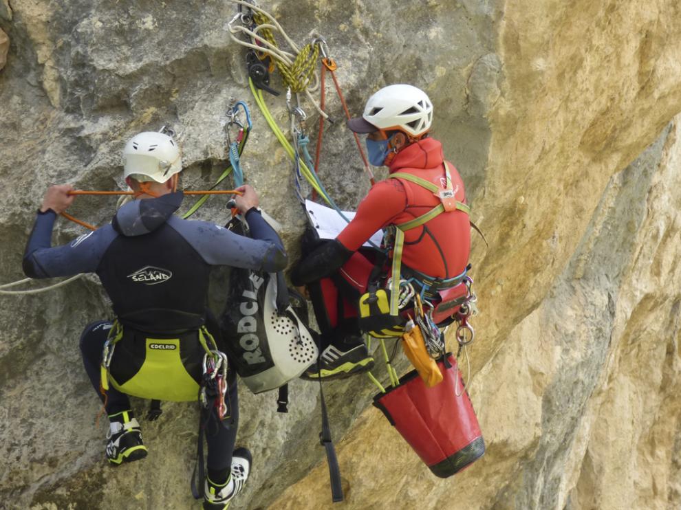 Pruebas de escalada realizadas a lo largo de esta semana en la zona de la Sierra de Guara.