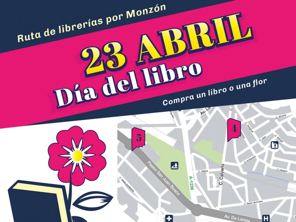 Cartel de la Feria del libro de Monzón