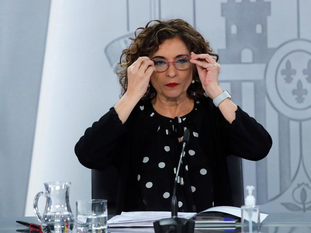 María Jesús Montero, en la rueda de prensa posterior al Consejo de Ministros este martes