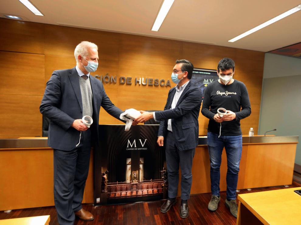 Pablo Hermoso de Mendoza, Roque Vicente y Fernando Sánchez, en la presentación.