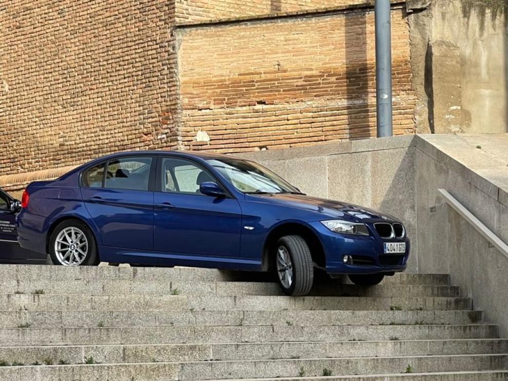 Así quedó el vehículo tras el incidente