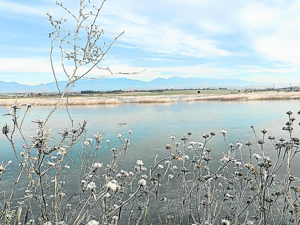La Alberca de Loreto, helada, durante el pasado invierno