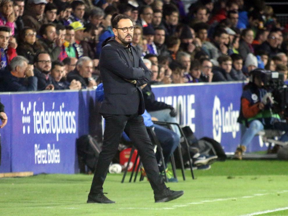 José Bordalás, durante el Huesca-Getafe de hace dos temporadas.