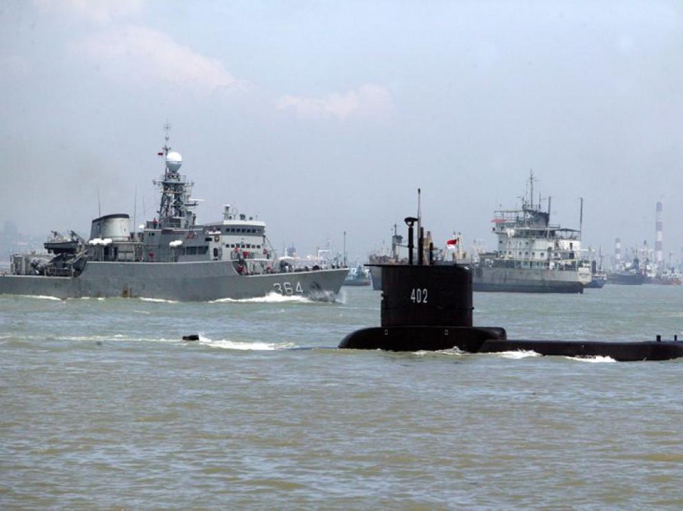 El submarino KRI Nanggala-402 durante una misión