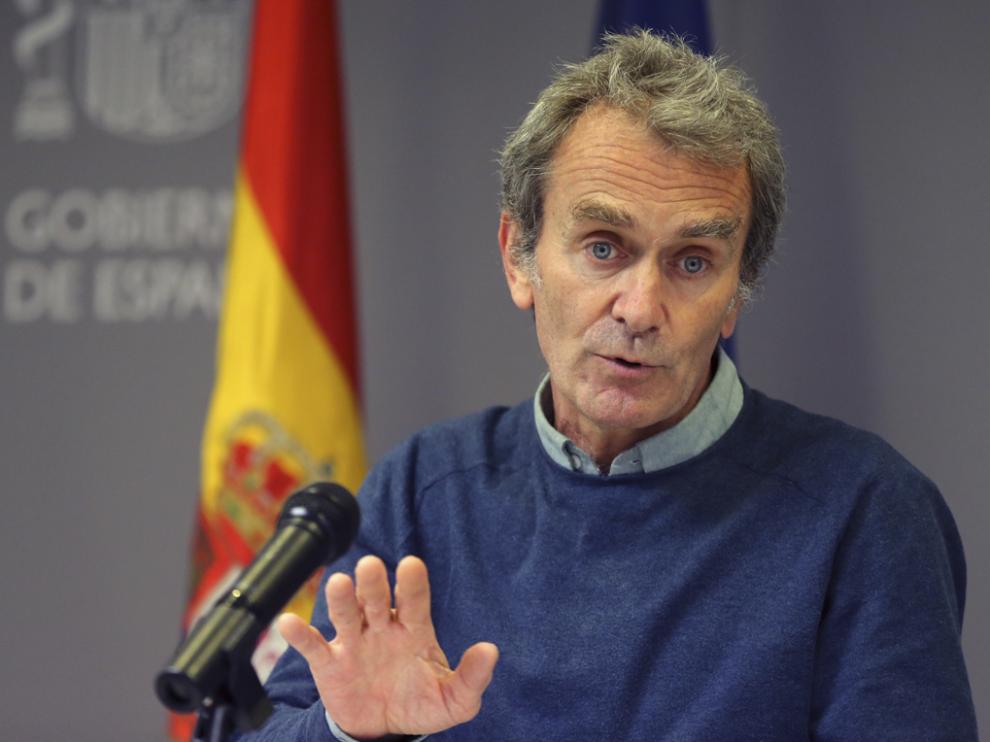 Fernando Simón durante una rueda de prensa convocada ante los medios.