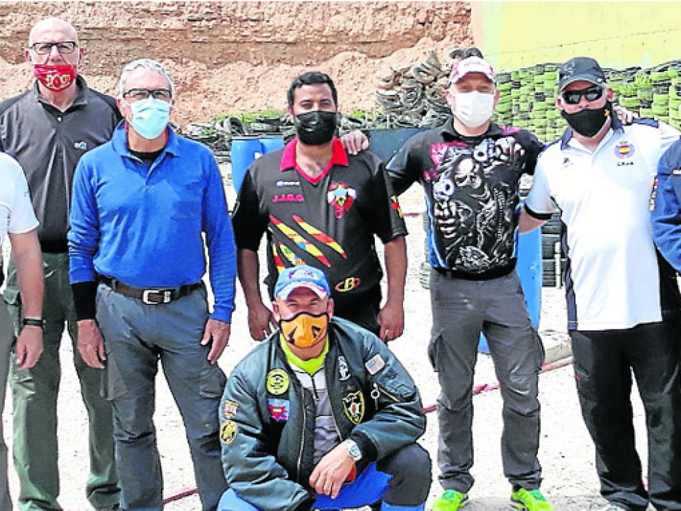 Tiradores oscenses en Mediana de Aragón.