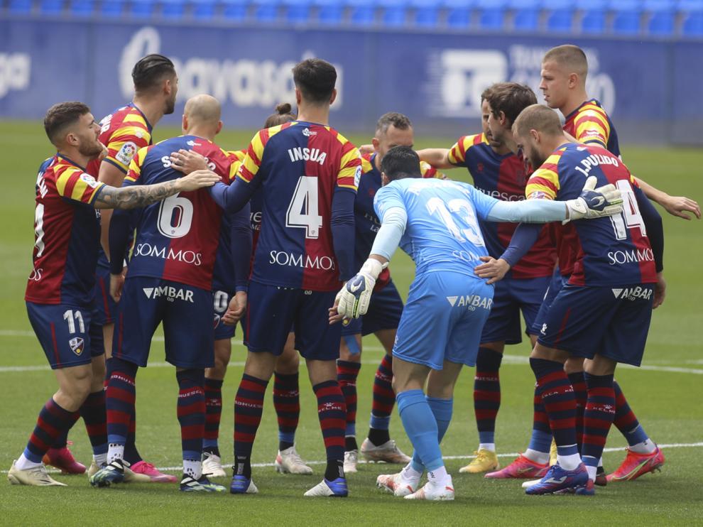 S.D. Huesca en el partido ante el Getafe.