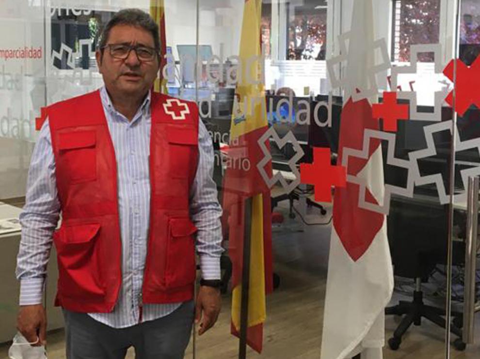 PedroRaúl Núñez, voluntario del servicio de telasistencia de Cruz Roja.