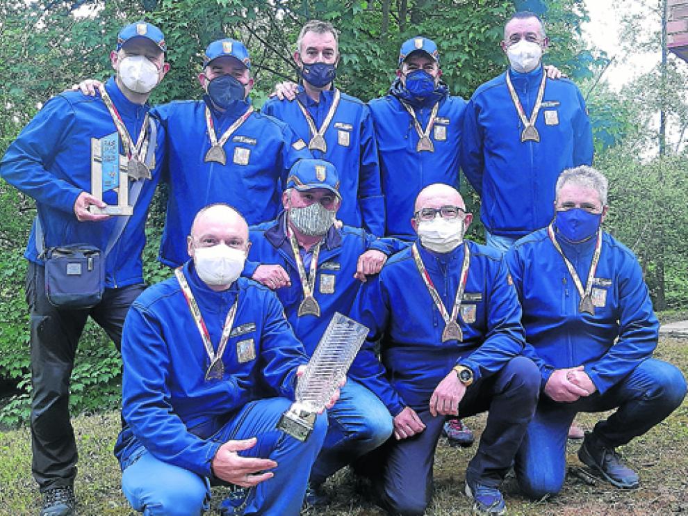 Selección aragonesa que compitió en Asturias.