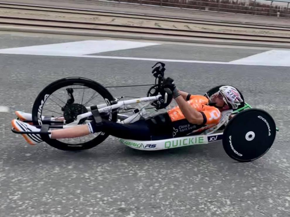 Diego Ballesteros, durante la carrera en Ostende.