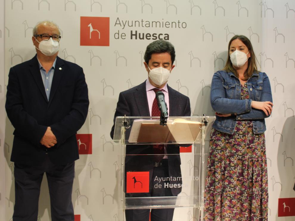 El alcalde de Huesca, Luis Felipe, este lunes.
