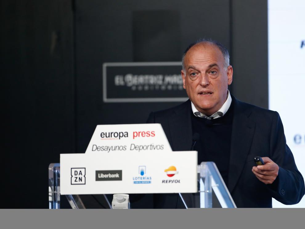 El presidente de LaLiga, Javier Tebas
