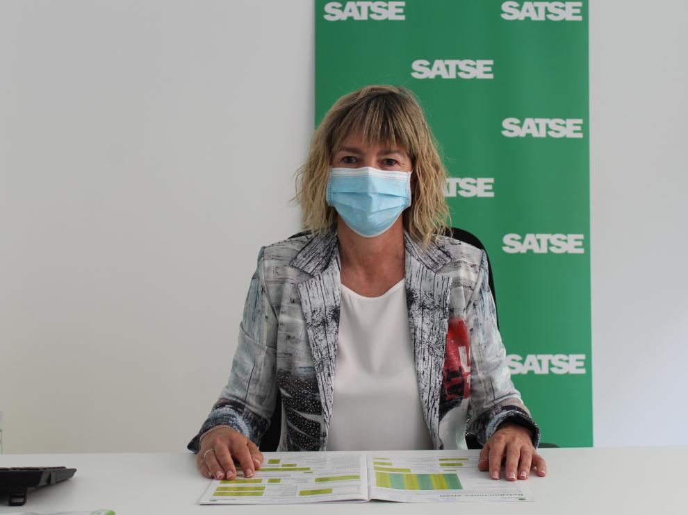 María Cruz Oliván es secretaria de SATSE Huesca.