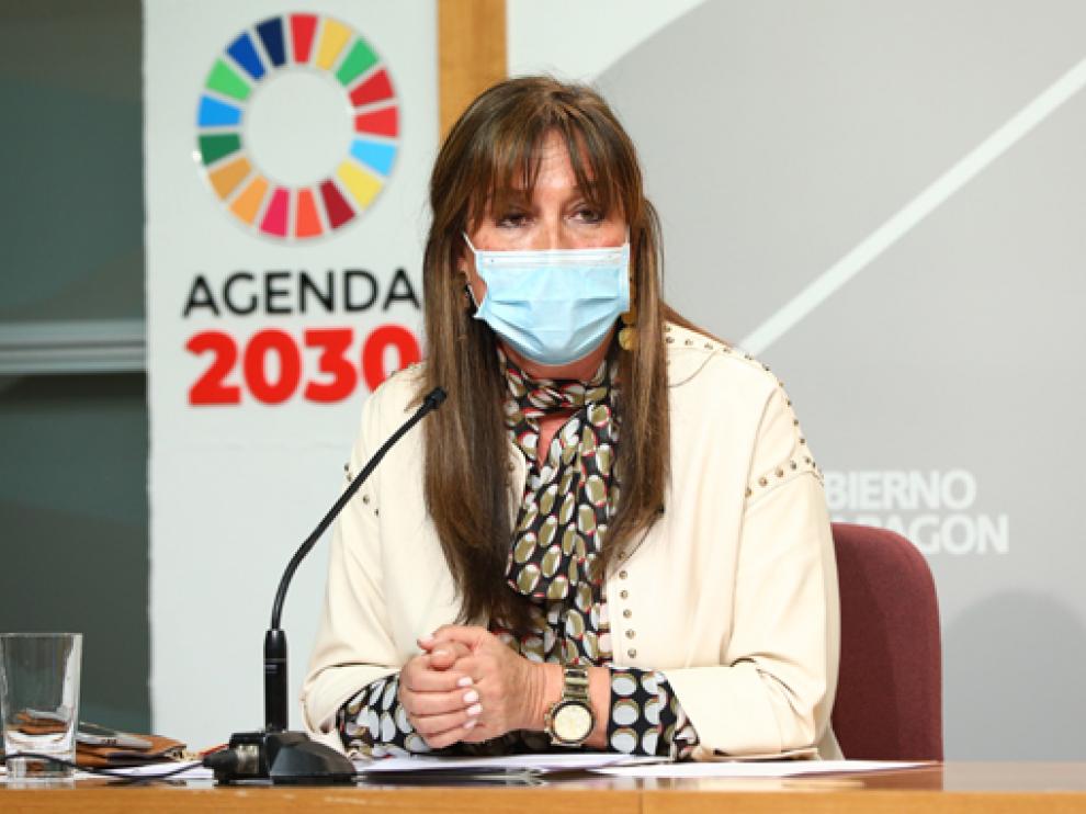 Sira Repollés, consejera de Sanidad, en una de sus últimas comparecencias.