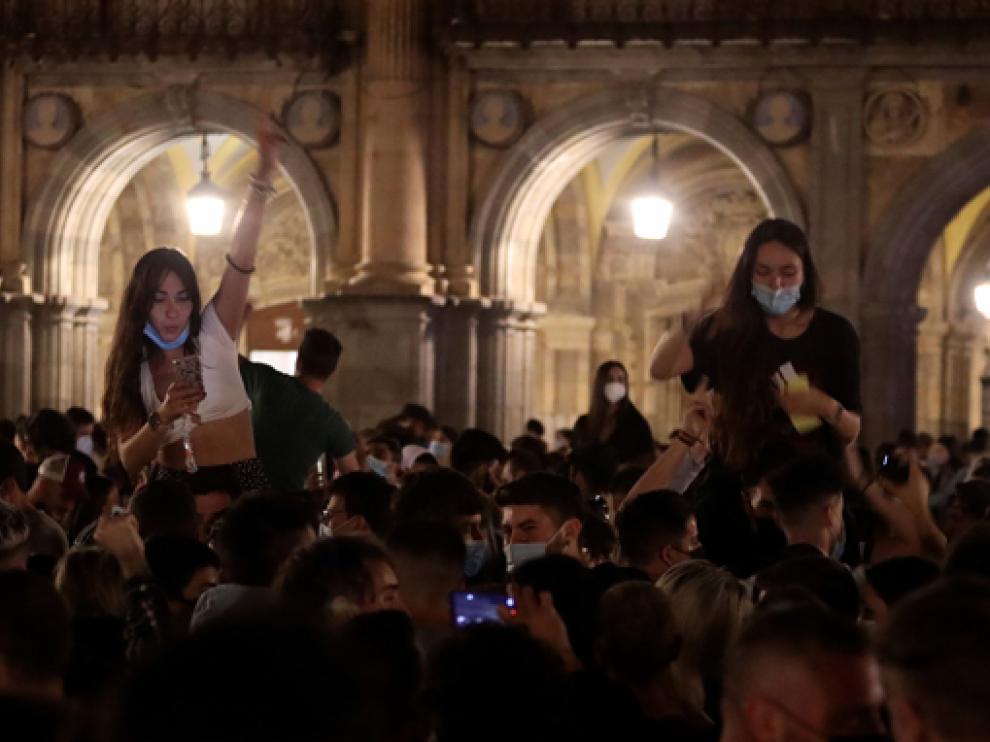 Imagen de la Plaza Mayor de Salamanca tras el fin del estado de alarma.