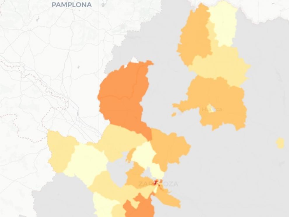 Mapa covid publicado este domingo