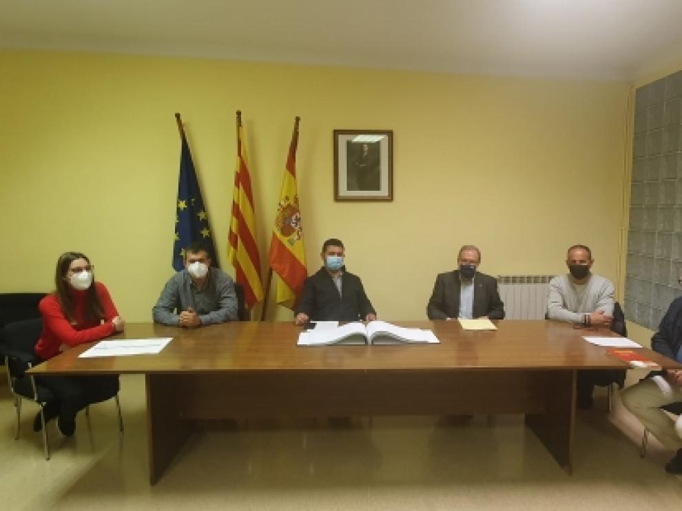 El Gobierno de Aragón, la DPH y el Ayuntamiento de Castillonroy reunidos esta semana